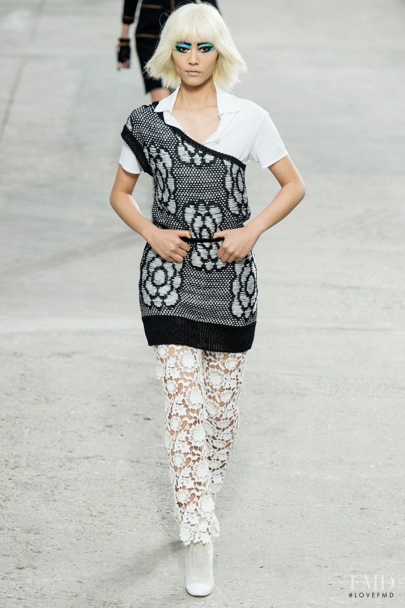 Liu Wen featured in  the Chanel fashion show for Spring/Summer 2014