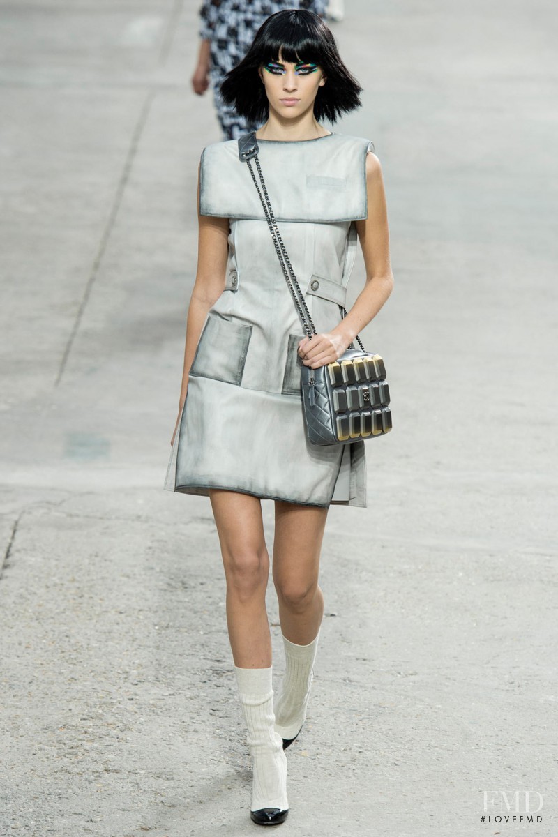 Juliana Schurig featured in  the Chanel fashion show for Spring/Summer 2014