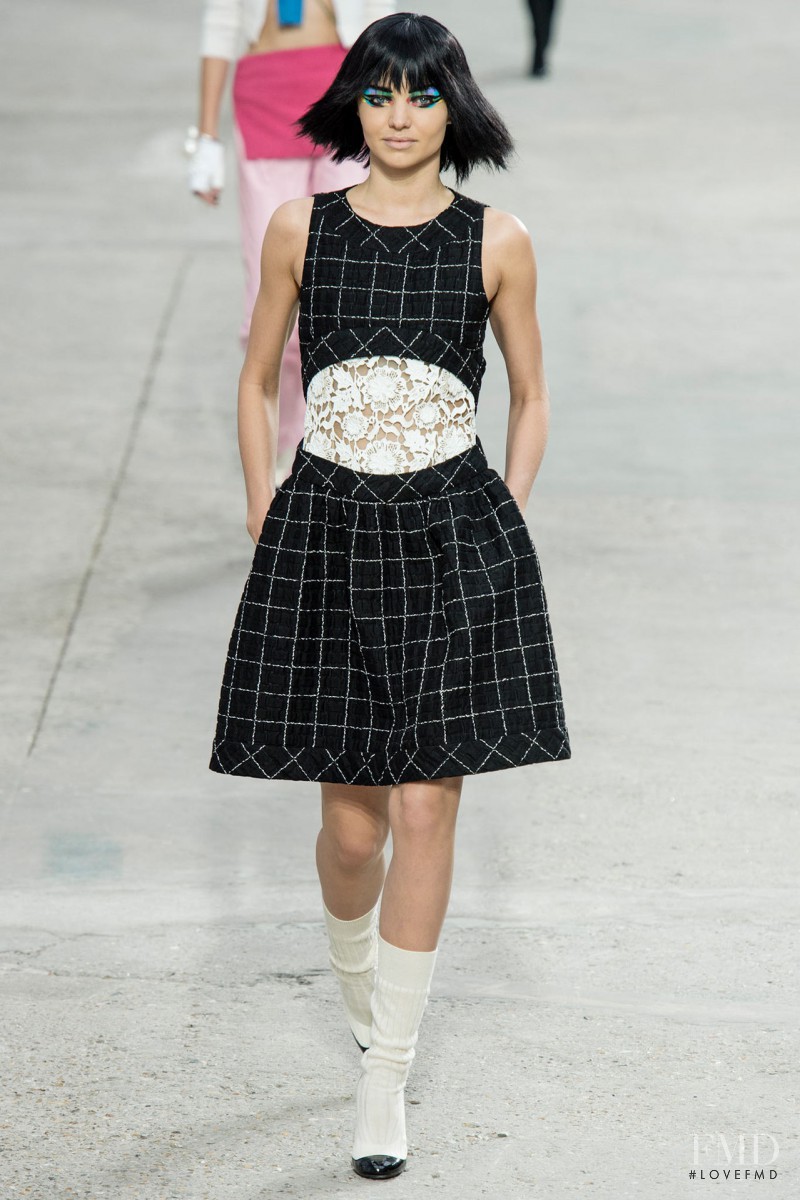 Miranda Kerr featured in  the Chanel fashion show for Spring/Summer 2014