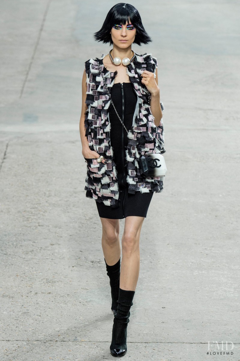 Kati Nescher featured in  the Chanel fashion show for Spring/Summer 2014