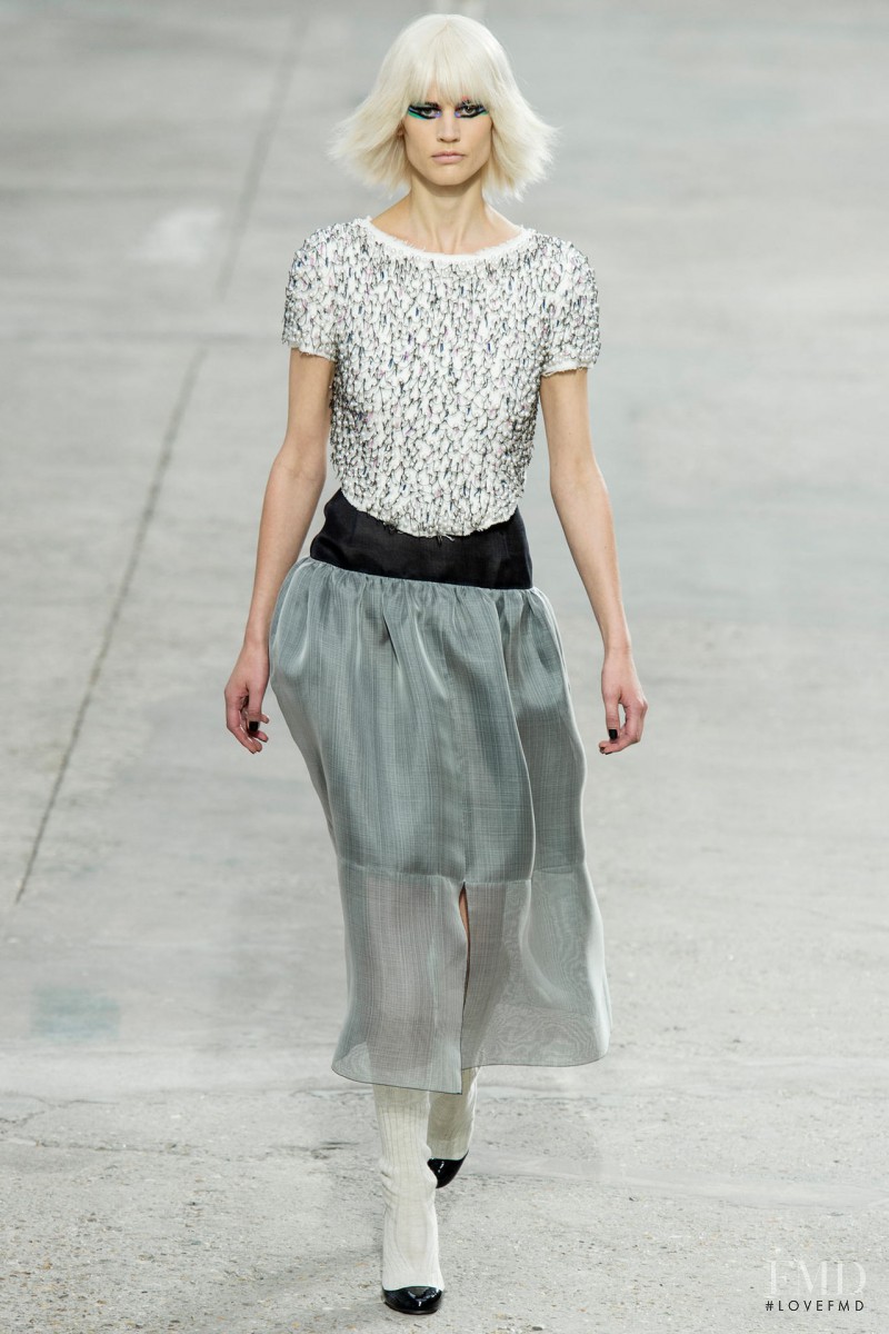 Saskia de Brauw featured in  the Chanel fashion show for Spring/Summer 2014