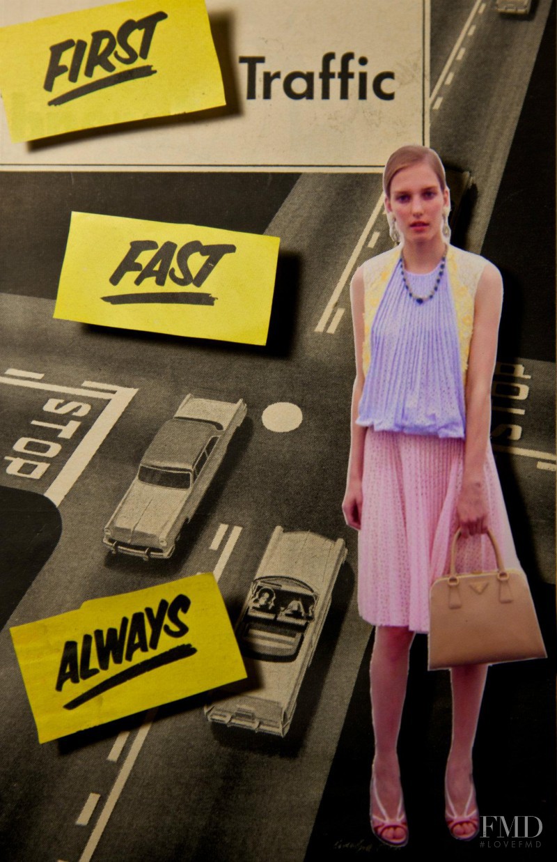 Marique Schimmel featured in  the Prada advertisement for Spring/Summer 2012