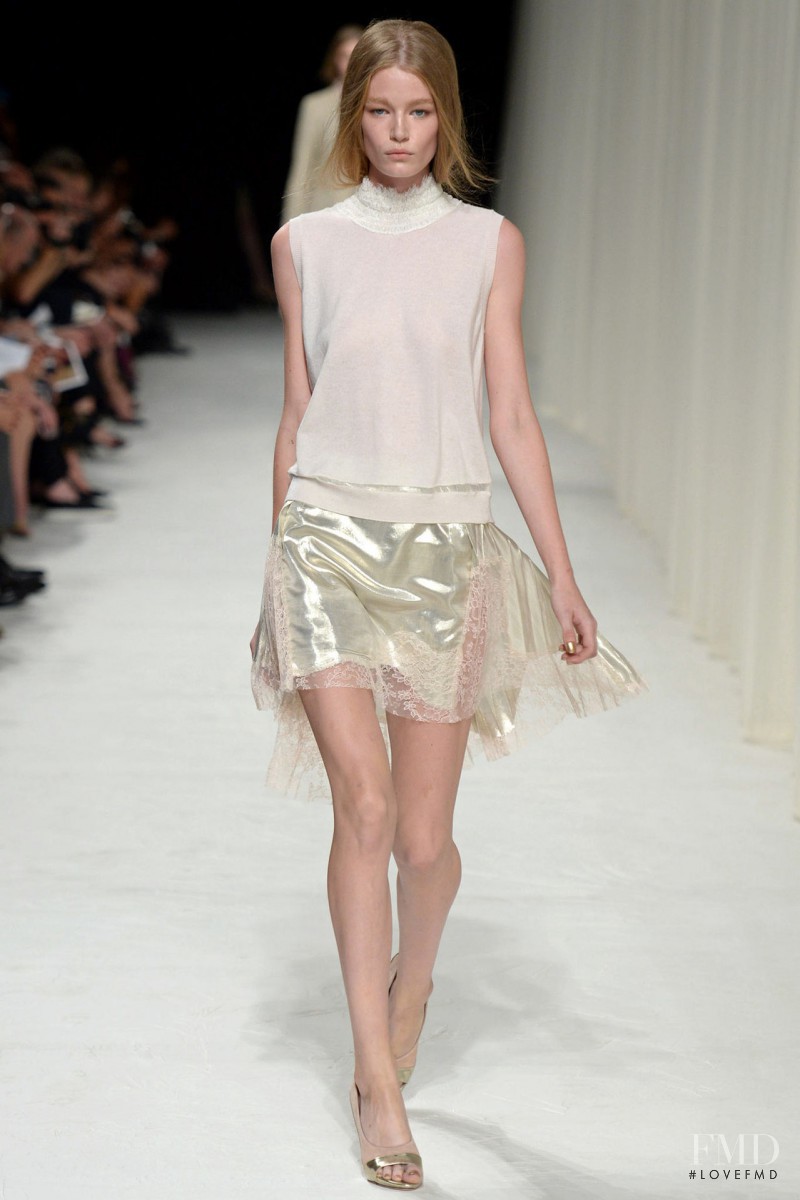 Hollie May Saker featured in  the Nina Ricci fashion show for Spring/Summer 2014