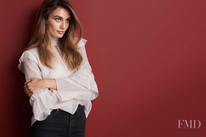 Andreea Diaconu featured in  the H&M Luxe Contrasts lookbook for Fall 2016