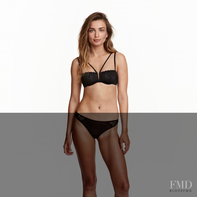 Andreea Diaconu featured in  the H&M Lingerie & Swimwear catalogue for Autumn/Winter 2016