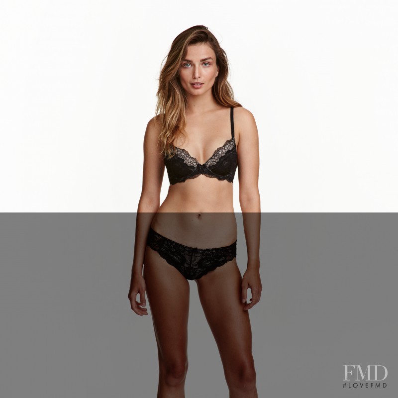 Andreea Diaconu featured in  the H&M Lingerie & Swimwear catalogue for Autumn/Winter 2016