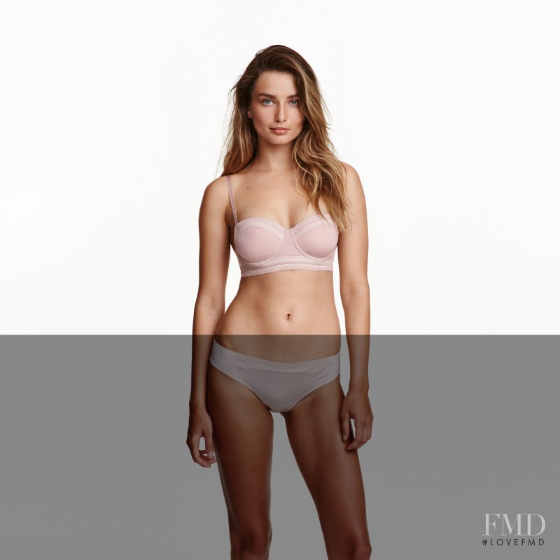 Andreea Diaconu featured in  the H&M Lingerie & Swimwear catalogue for Autumn/Winter 2016