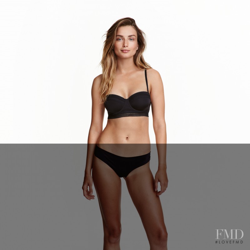 Andreea Diaconu featured in  the H&M Lingerie & Swimwear catalogue for Autumn/Winter 2016