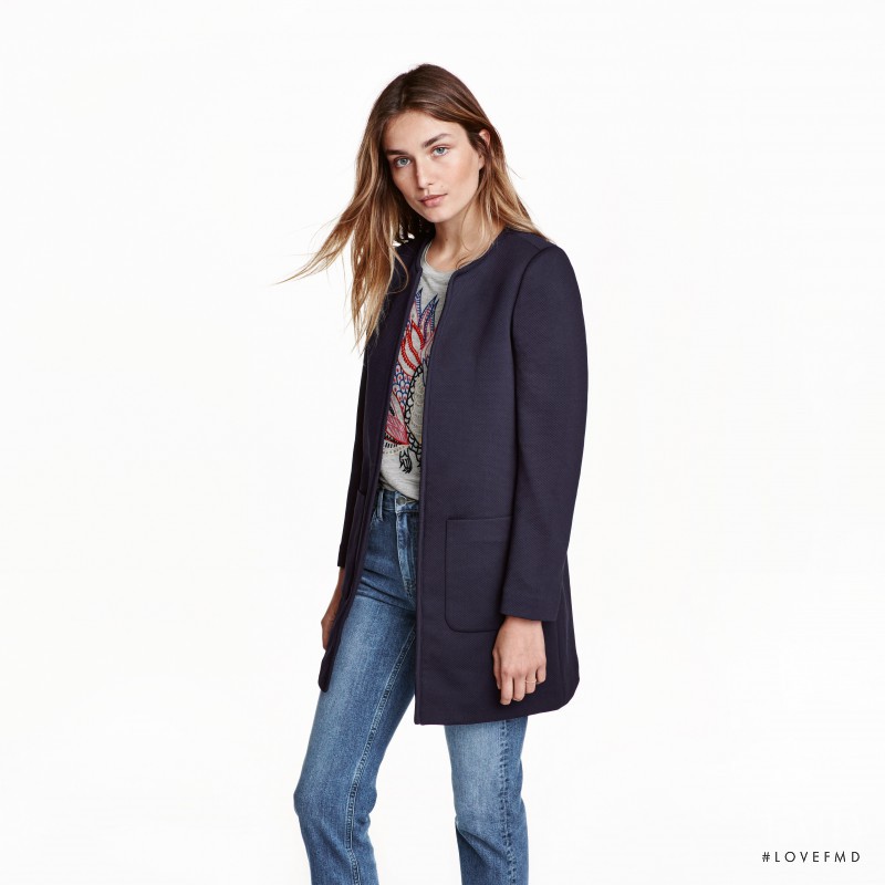 Andreea Diaconu featured in  the H&M catalogue for Autumn/Winter 2016