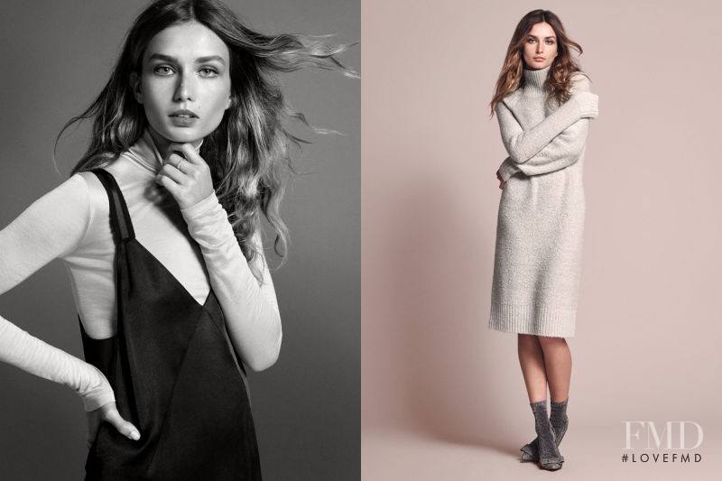 Andreea Diaconu featured in  the H&M advertisement for Winter 2016