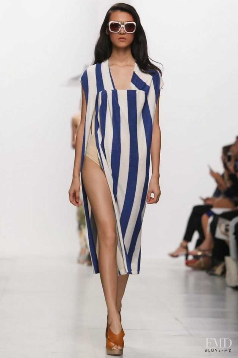 Tian Yi featured in  the Hussein Chalayan fashion show for Spring/Summer 2014