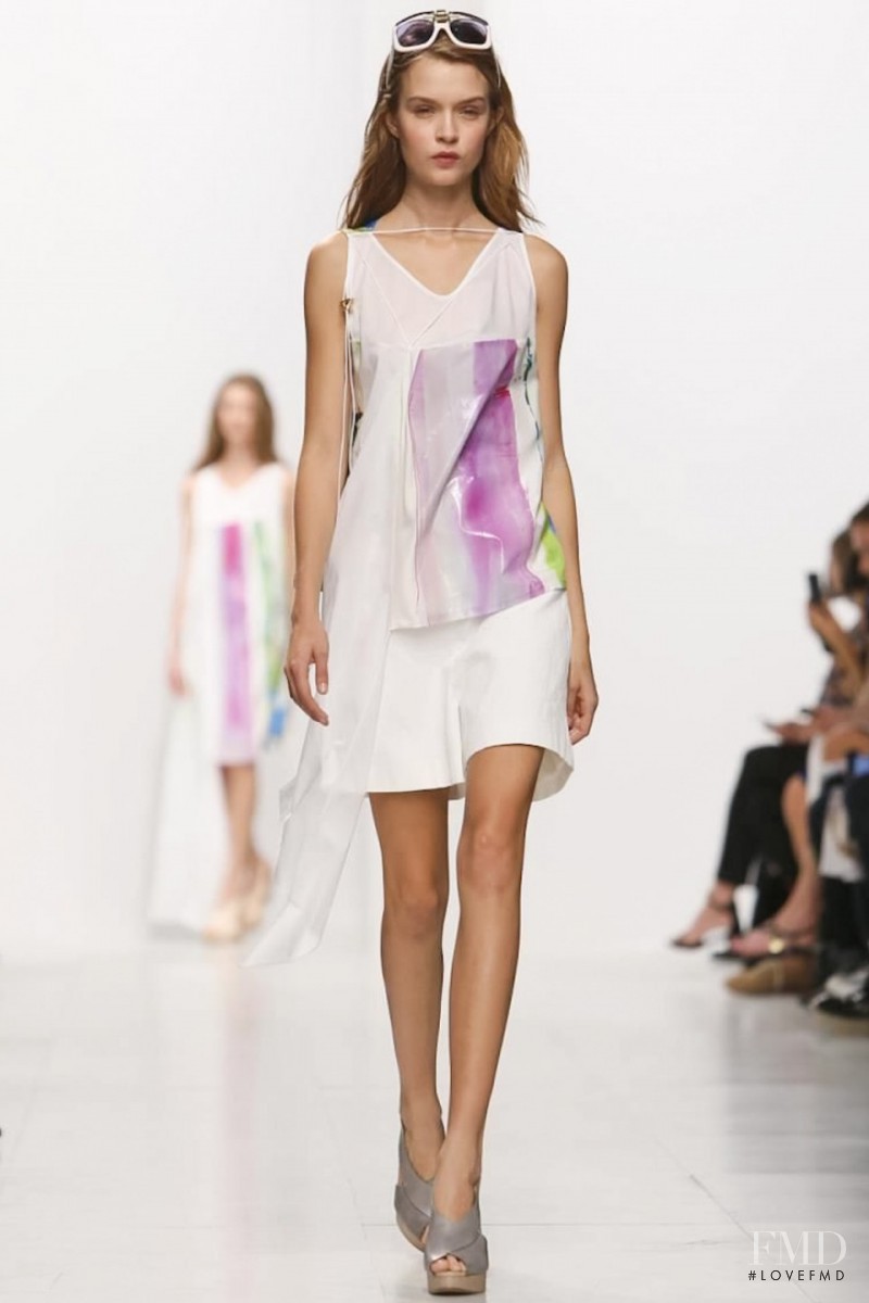 Josephine Skriver featured in  the Hussein Chalayan fashion show for Spring/Summer 2014