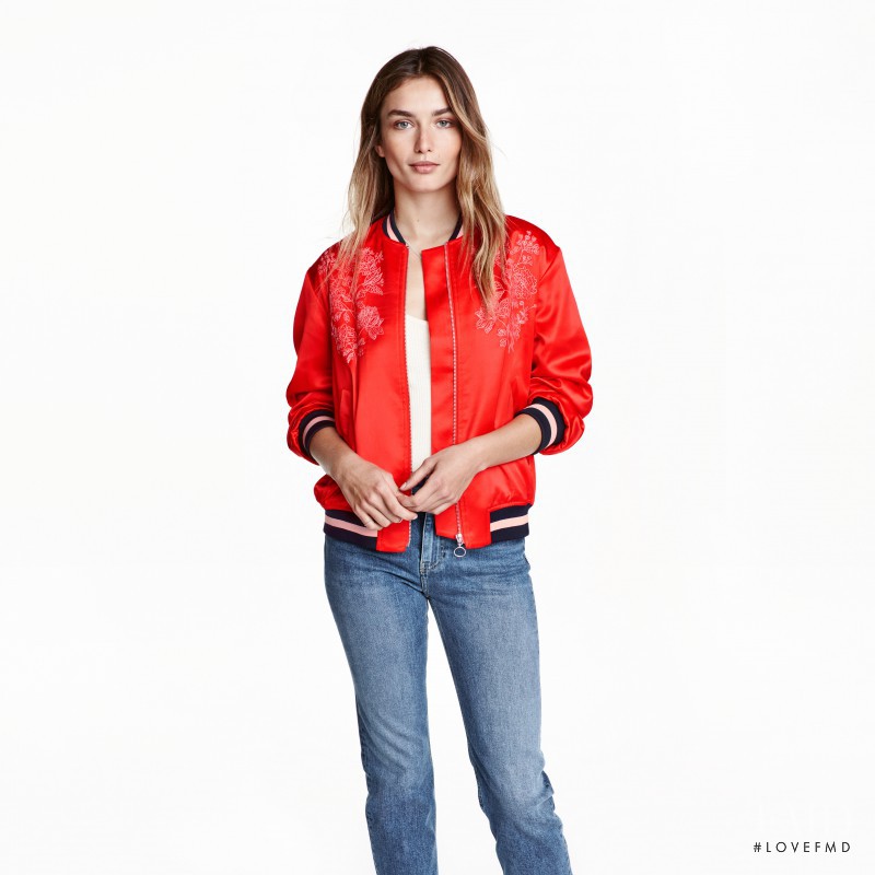 Andreea Diaconu featured in  the H&M catalogue for Spring/Summer 2016