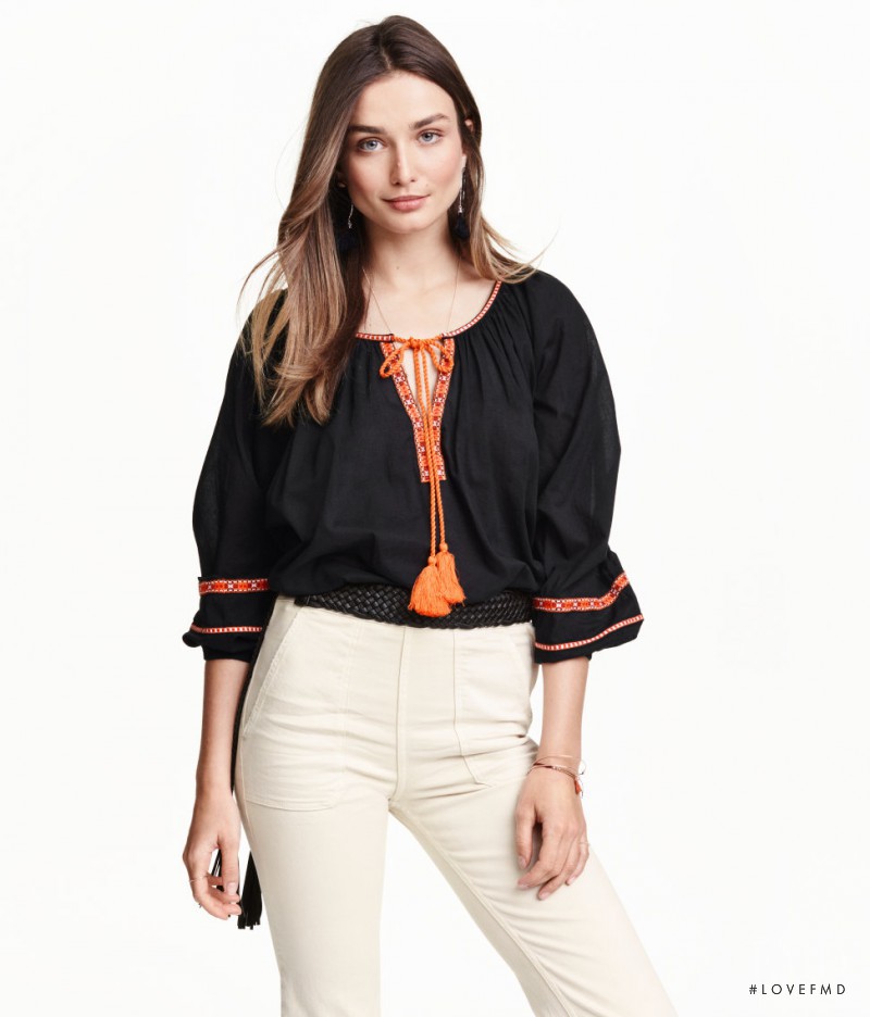 Andreea Diaconu featured in  the H&M catalogue for Spring/Summer 2016