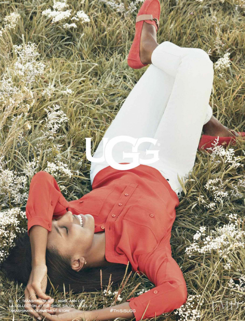 Jasmine Tookes featured in  the UGG Australia advertisement for Spring/Summer 2016