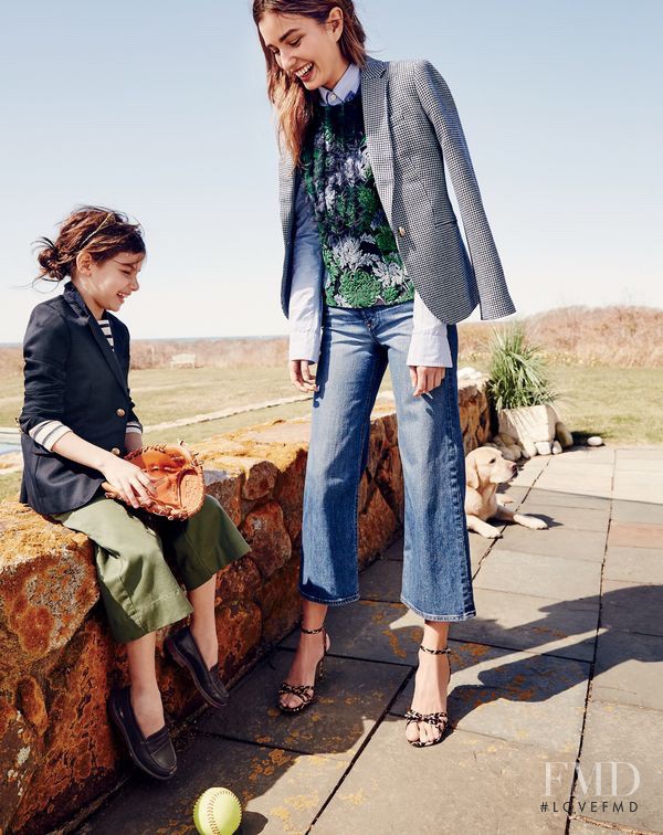 Andreea Diaconu featured in  the J.Crew Style Guide lookbook for Summer 2016