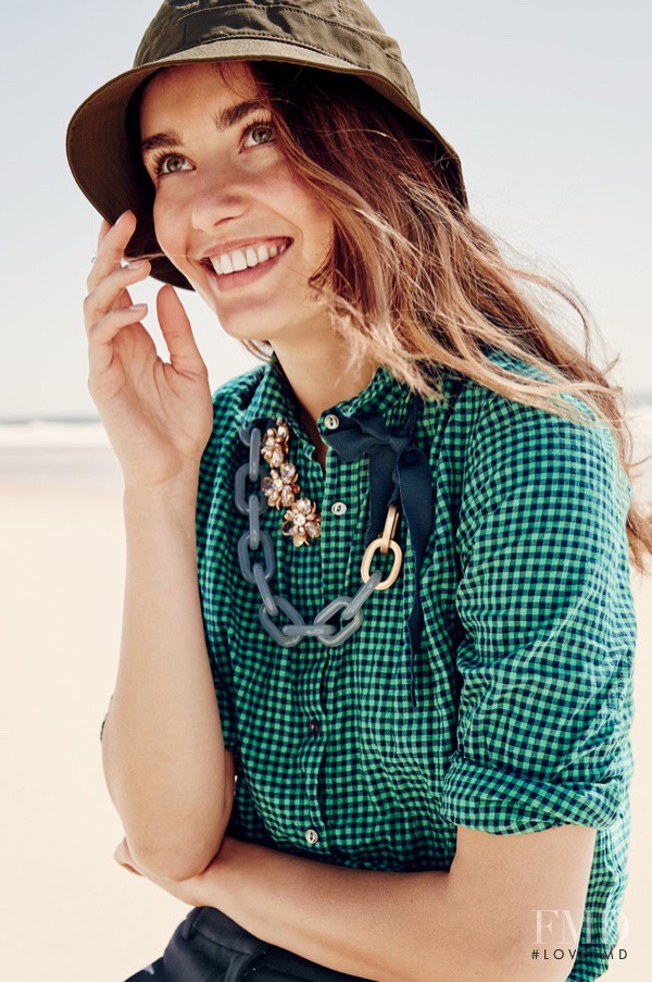 Andreea Diaconu featured in  the J.Crew Style Guide lookbook for Summer 2016