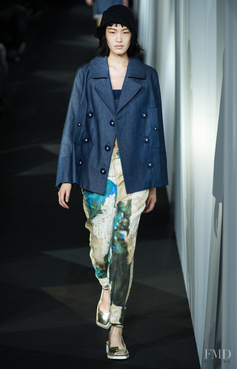Chiharu Okunugi featured in  the Acne Studios fashion show for Spring/Summer 2014
