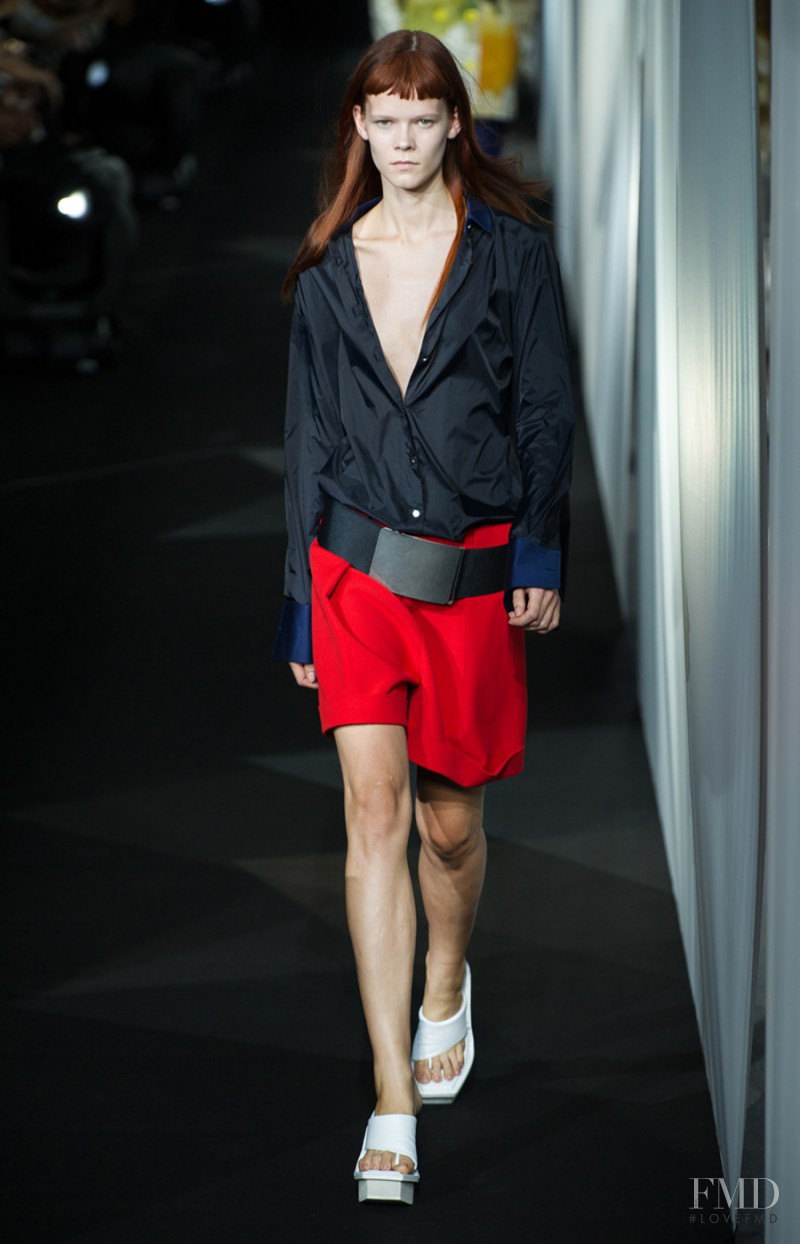 Irina Kravchenko featured in  the Acne Studios fashion show for Spring/Summer 2014