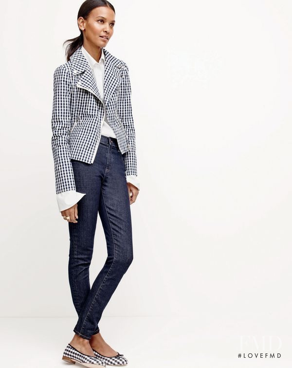 Liya Kebede featured in  the J.Crew Style Guide - Denim & Gingham lookbook for Summer 2016