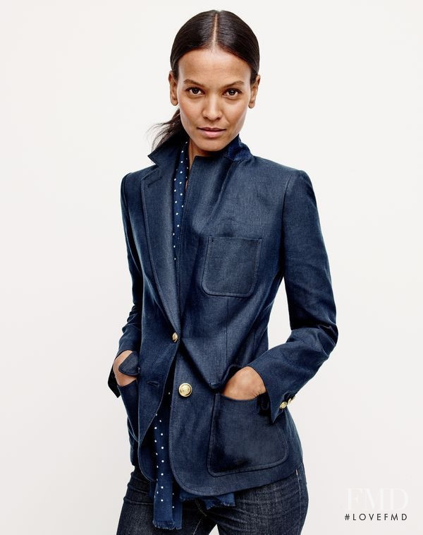 Liya Kebede featured in  the J.Crew Style Guide - Denim & Gingham lookbook for Summer 2016