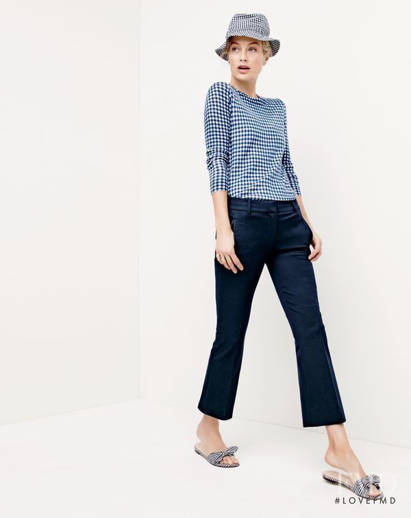 Carolyn Murphy featured in  the J.Crew Style Guide - Denim & Gingham lookbook for Summer 2016