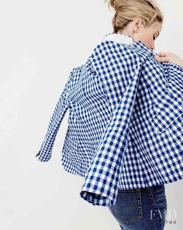 Carolyn Murphy featured in  the J.Crew Style Guide - Denim & Gingham lookbook for Summer 2016