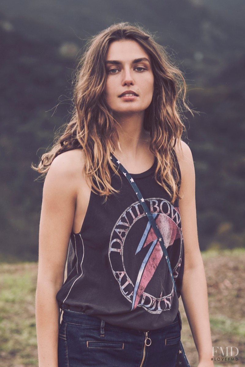 Andreea Diaconu featured in  the Free People lookbook for Summer 2016