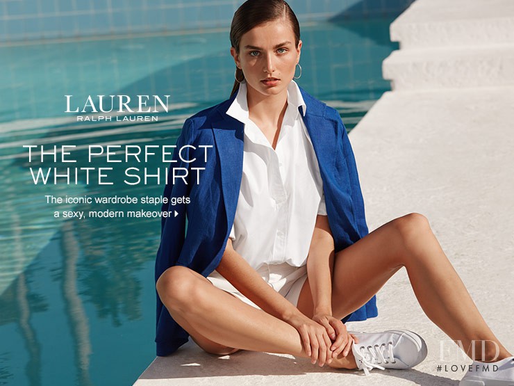 Andreea Diaconu featured in  the Lauren by Ralph Lauren advertisement for Spring/Summer 2016