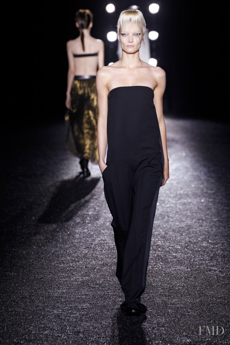 Melissa Tammerijn featured in  the Haider Ackermann fashion show for Spring/Summer 2014