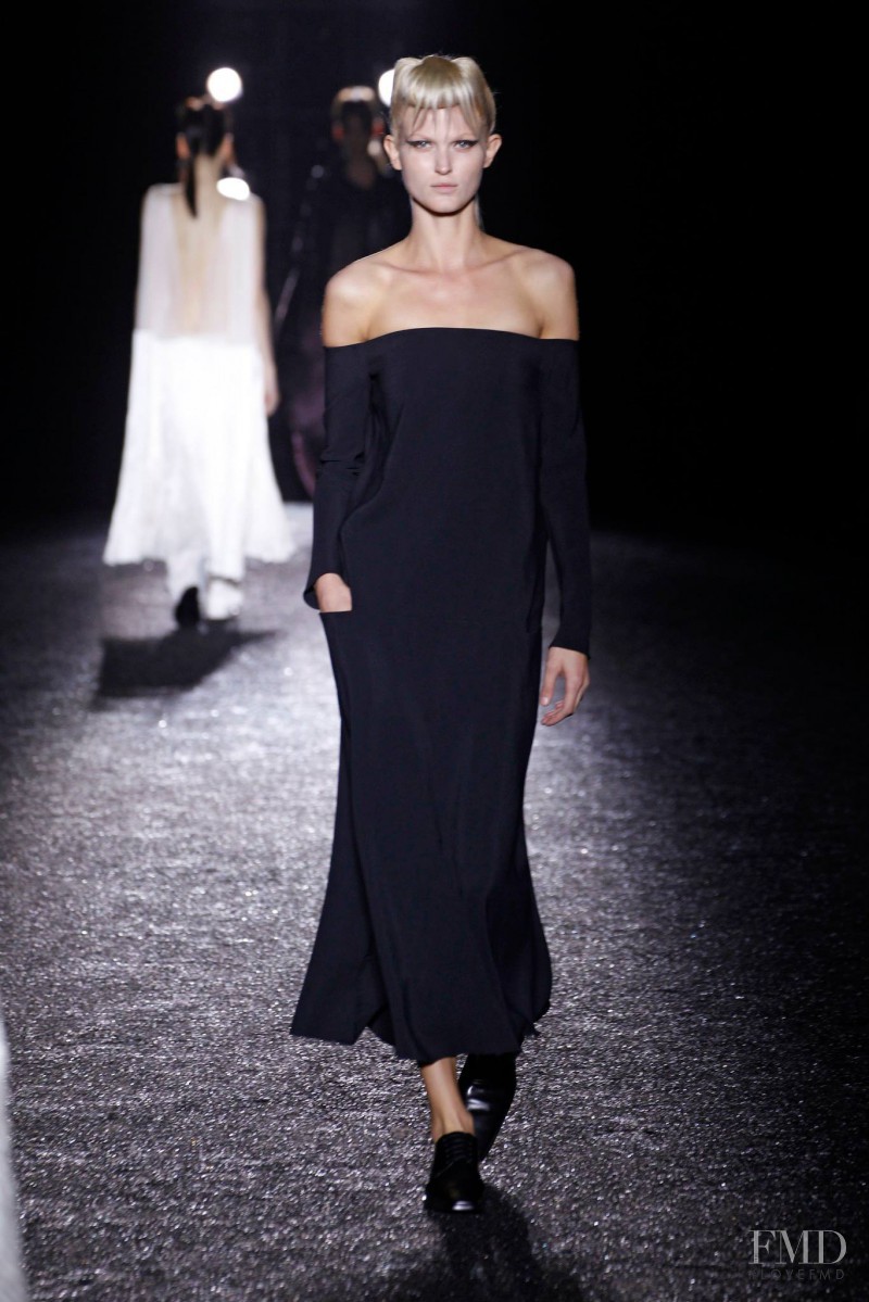 Charlotte Hoyer featured in  the Haider Ackermann fashion show for Spring/Summer 2014