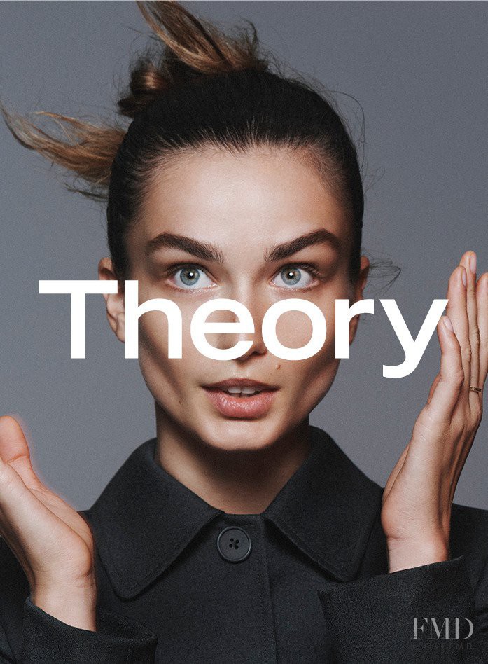 Andreea Diaconu featured in  the Theory advertisement for Spring/Summer 2016