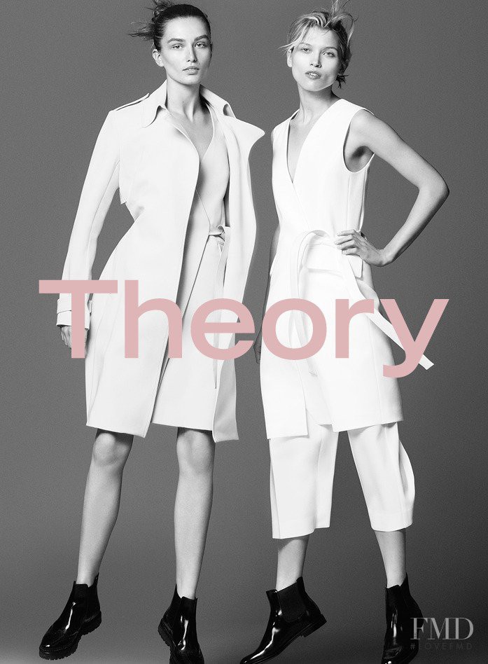 Andreea Diaconu featured in  the Theory advertisement for Spring/Summer 2016