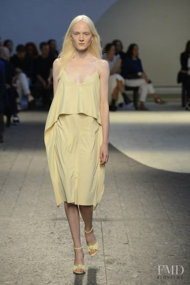 Maja Salamon featured in  the Sportmax fashion show for Spring/Summer 2014