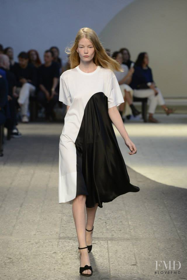 Hollie May Saker featured in  the Sportmax fashion show for Spring/Summer 2014