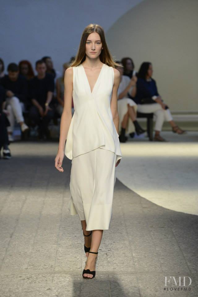 Joséphine Le Tutour featured in  the Sportmax fashion show for Spring/Summer 2014