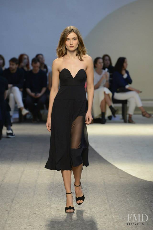 Andreea Diaconu featured in  the Sportmax fashion show for Spring/Summer 2014