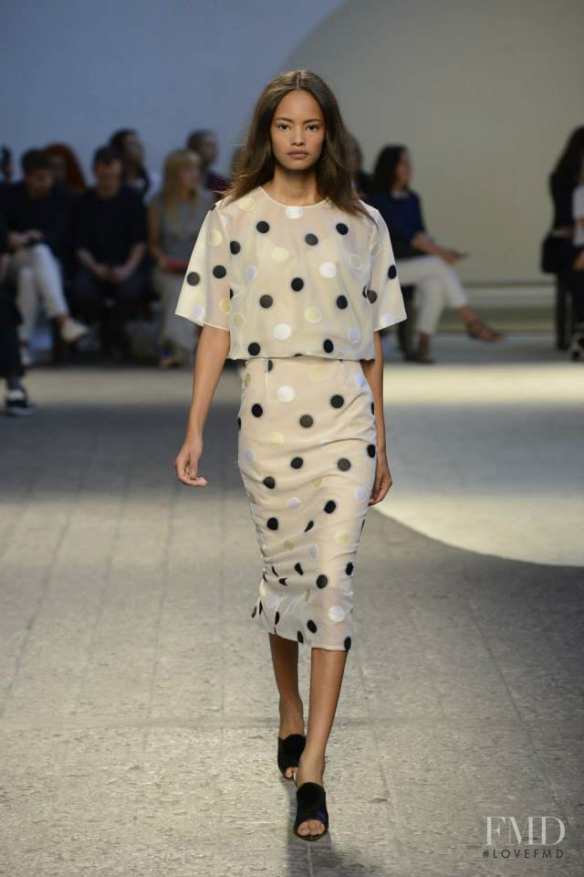 Malaika Firth featured in  the Sportmax fashion show for Spring/Summer 2014