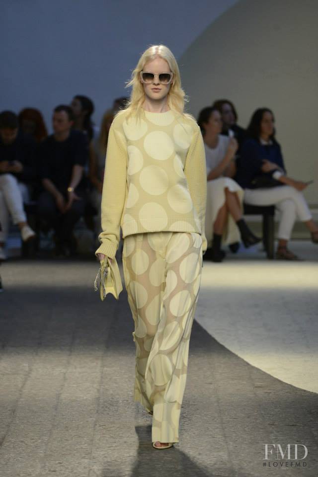 Linn Arvidsson featured in  the Sportmax fashion show for Spring/Summer 2014
