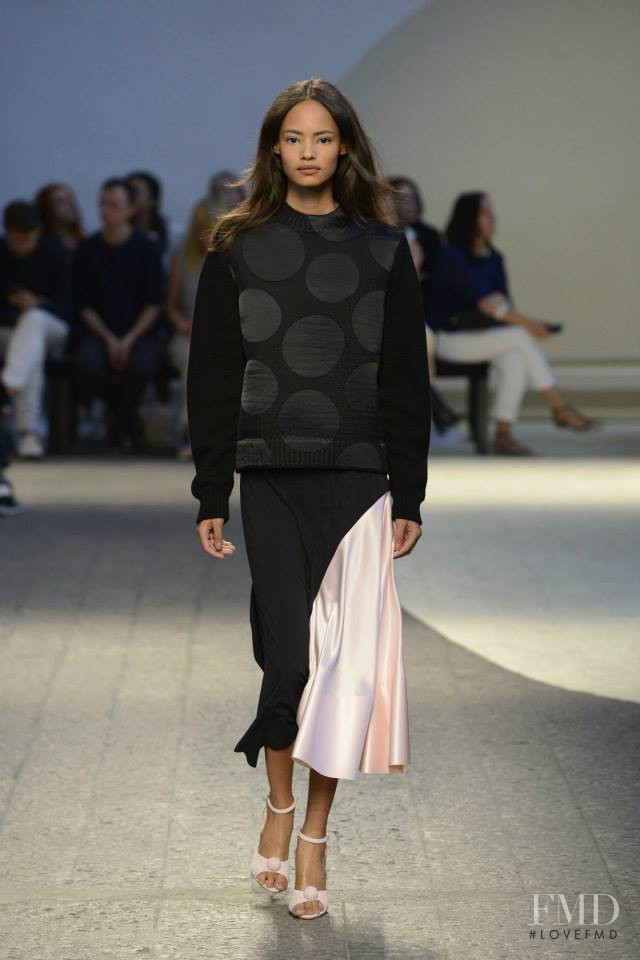 Malaika Firth featured in  the Sportmax fashion show for Spring/Summer 2014