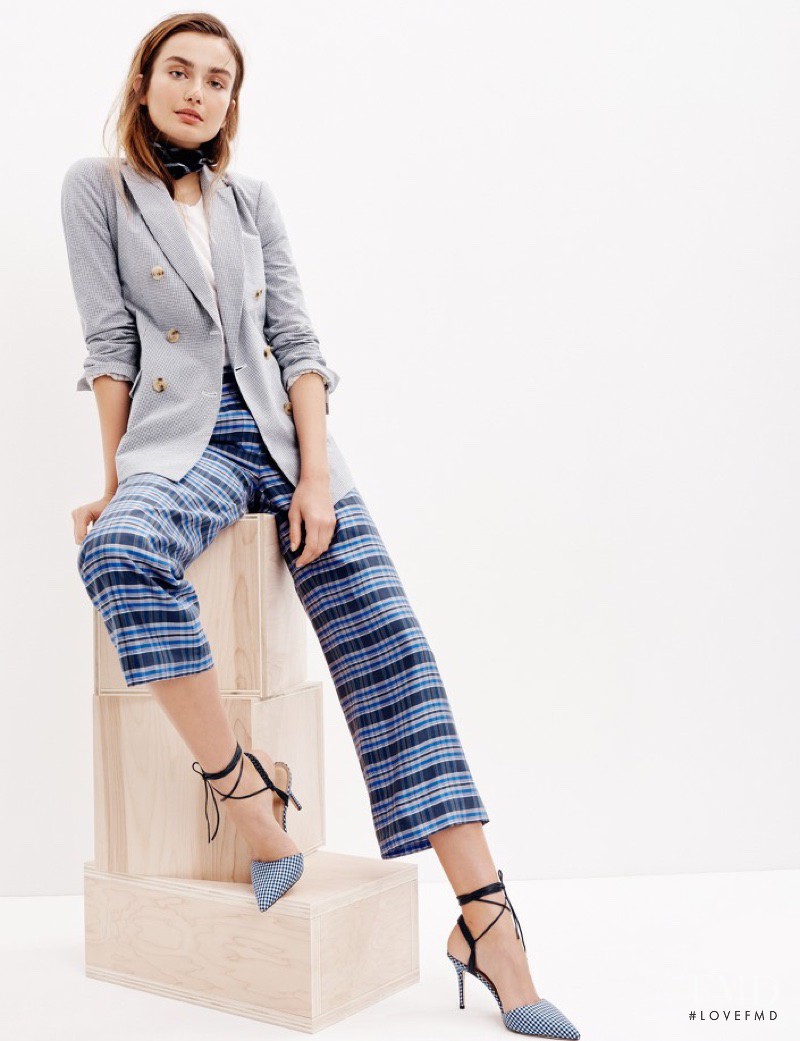 Andreea Diaconu featured in  the J.Crew lookbook for Summer 2016