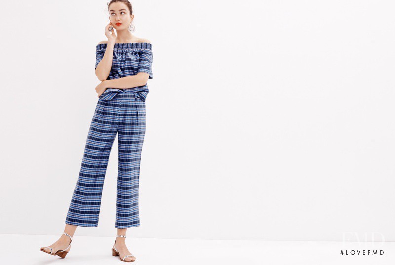 Andreea Diaconu featured in  the J.Crew lookbook for Summer 2016