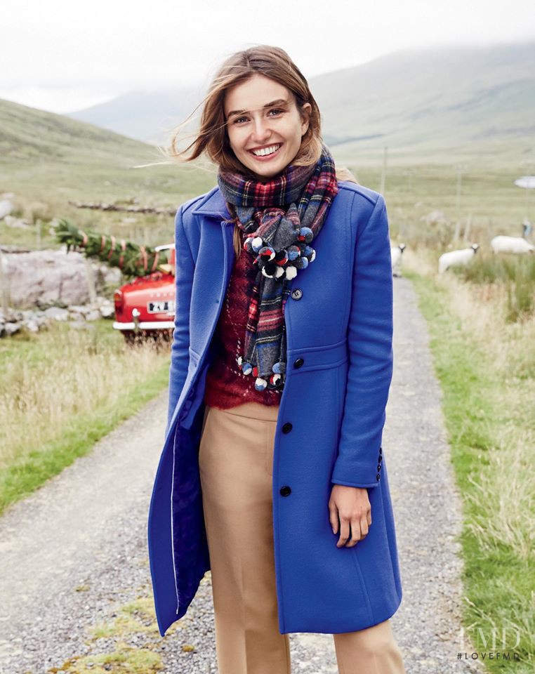 Andreea Diaconu featured in  the J.Crew lookbook for Winter 2015