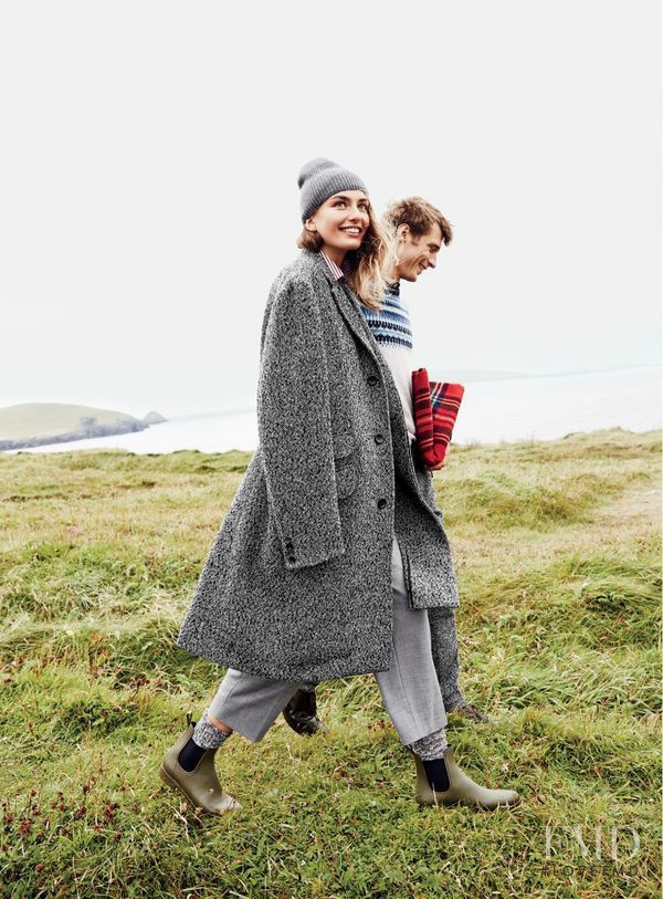 Andreea Diaconu featured in  the J.Crew lookbook for Winter 2015