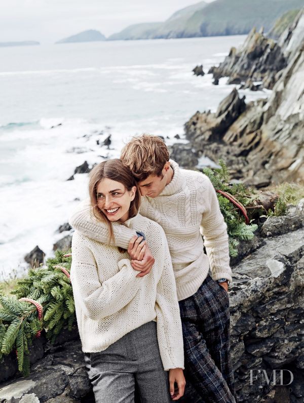 Andreea Diaconu featured in  the J.Crew lookbook for Winter 2015