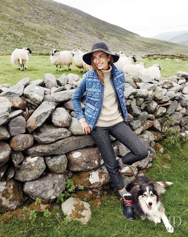 Andreea Diaconu featured in  the J.Crew lookbook for Winter 2015