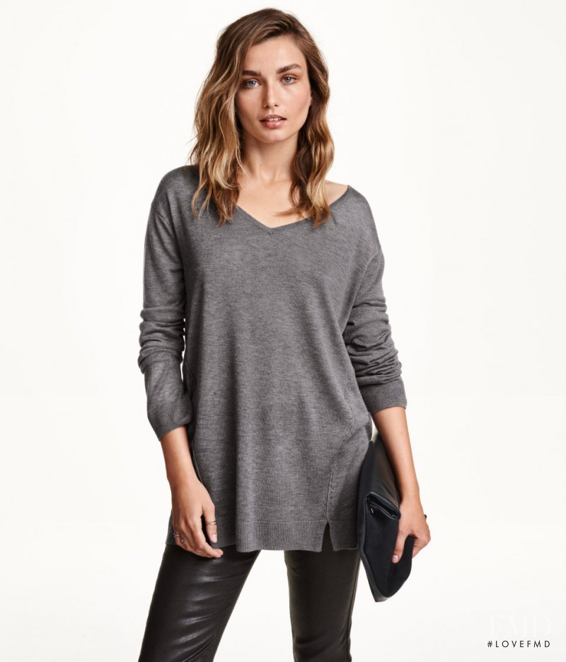 Andreea Diaconu featured in  the H&M catalogue for Autumn/Winter 2015