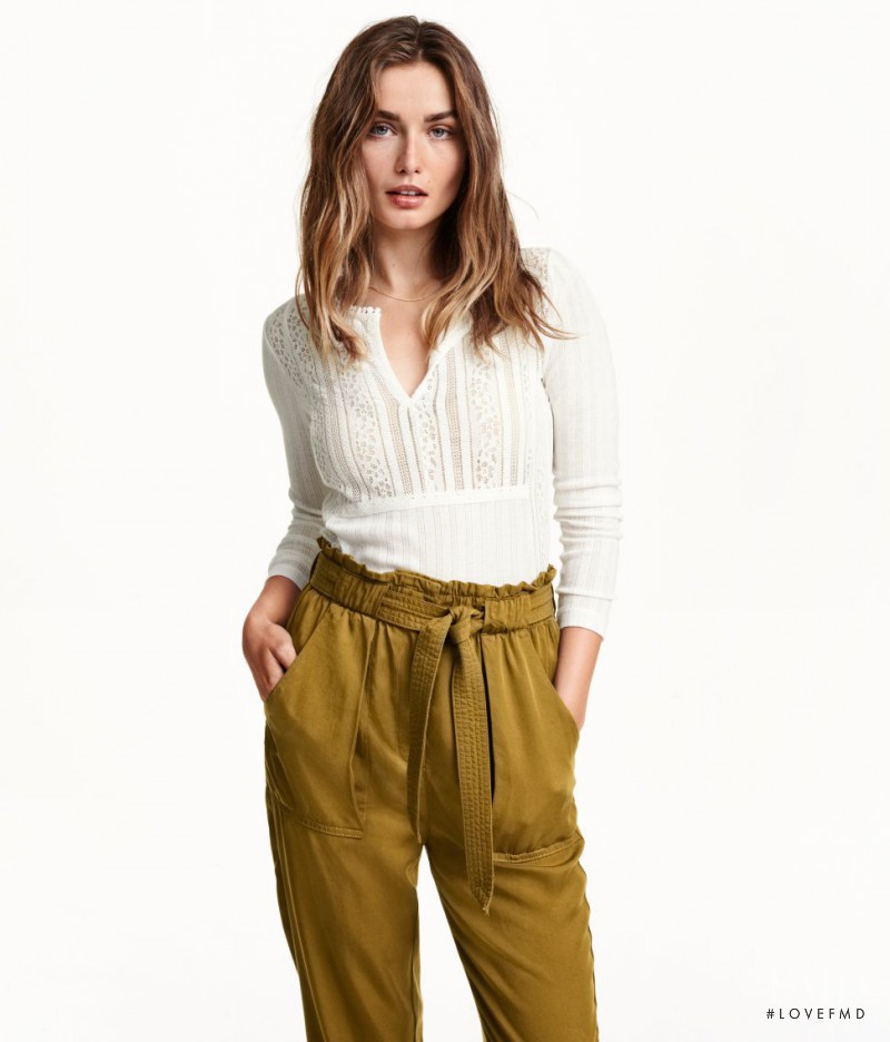 Andreea Diaconu featured in  the H&M catalogue for Autumn/Winter 2015