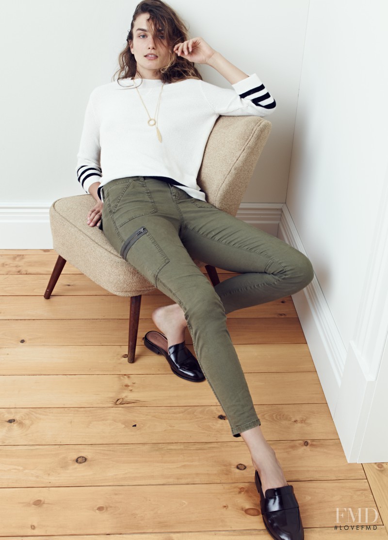 Andreea Diaconu featured in  the Madewell catalogue for Pre-Fall 2015