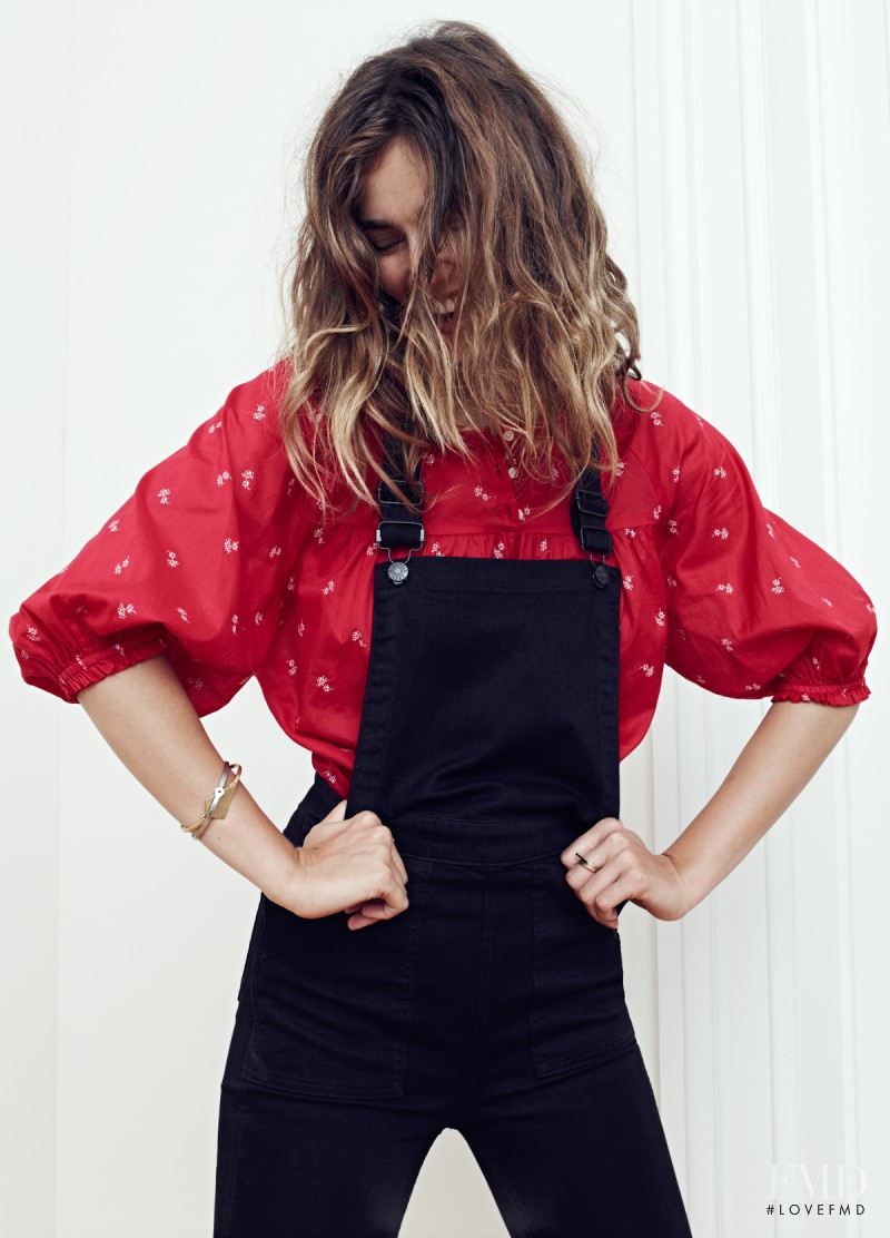 Andreea Diaconu featured in  the Madewell catalogue for Pre-Fall 2015